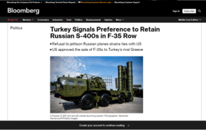 Turkey Signals Preference to Retain Russian S-400s in F-35 Row