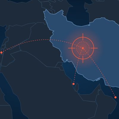 خريطة إيران ومسارات ضربة محتملة من الغرب والخليج
