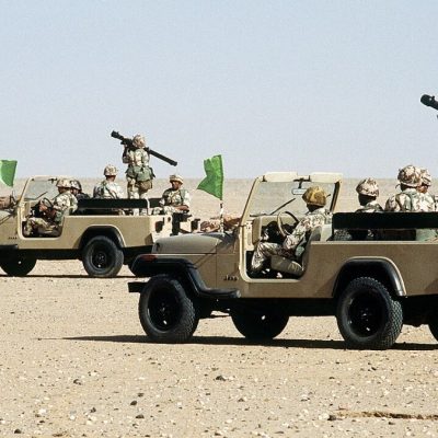 Egyptian forces with MANPADS air defense systems